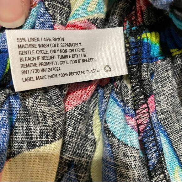 Tabitha Brown Target Black Lemon Blouse S Beachy Vacation Tropical Off Shoulder - Picture 5 of 10